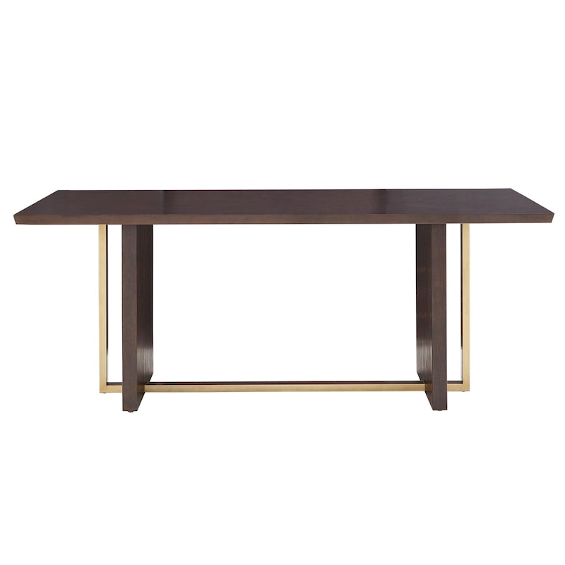 Andrea Espresso and Velvet 7-Piece Dining Set by iNSPIRE Q Modern