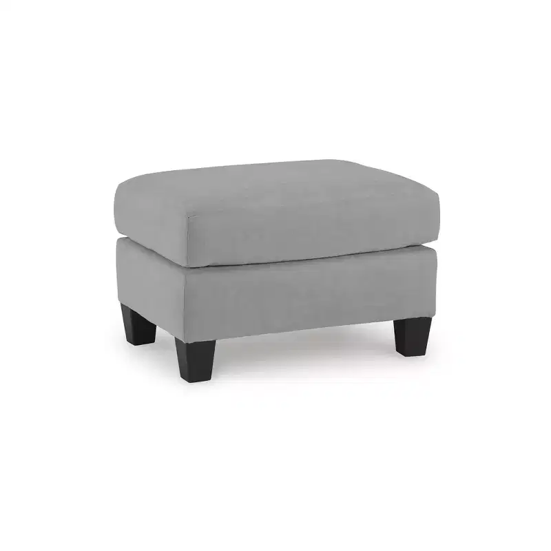 Signature Design by Ashley Adlai Ottoman, Suede-Like Polyester Upholstery, Shadow Gray