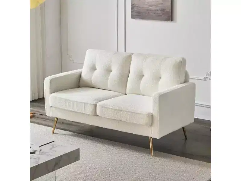 Karl Home |53.5 inch Square Arms Loveseat Sofa