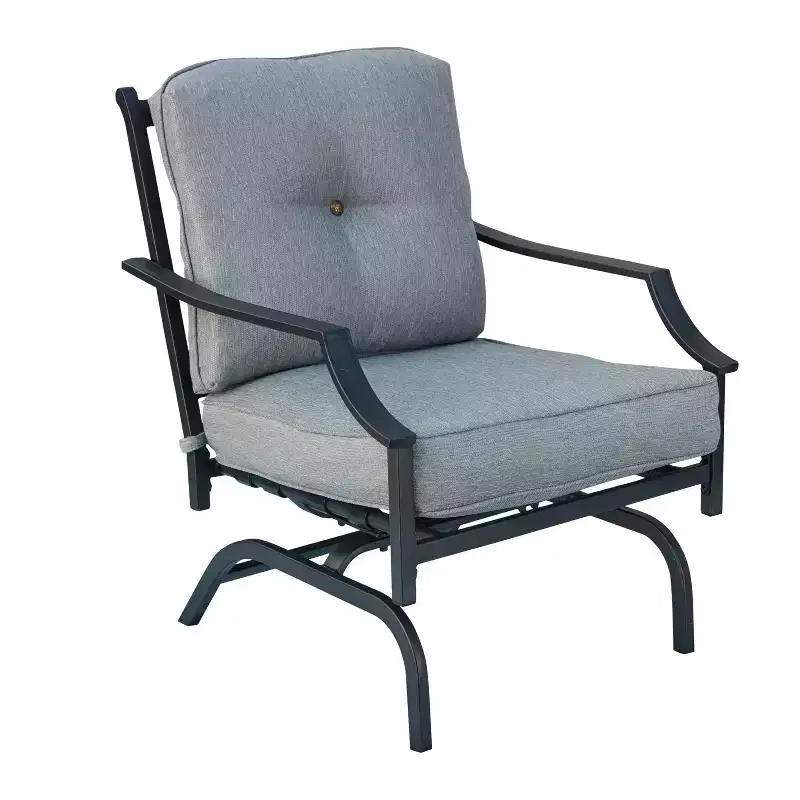 2pk Steel Patio Accent Chairs - Lokatse