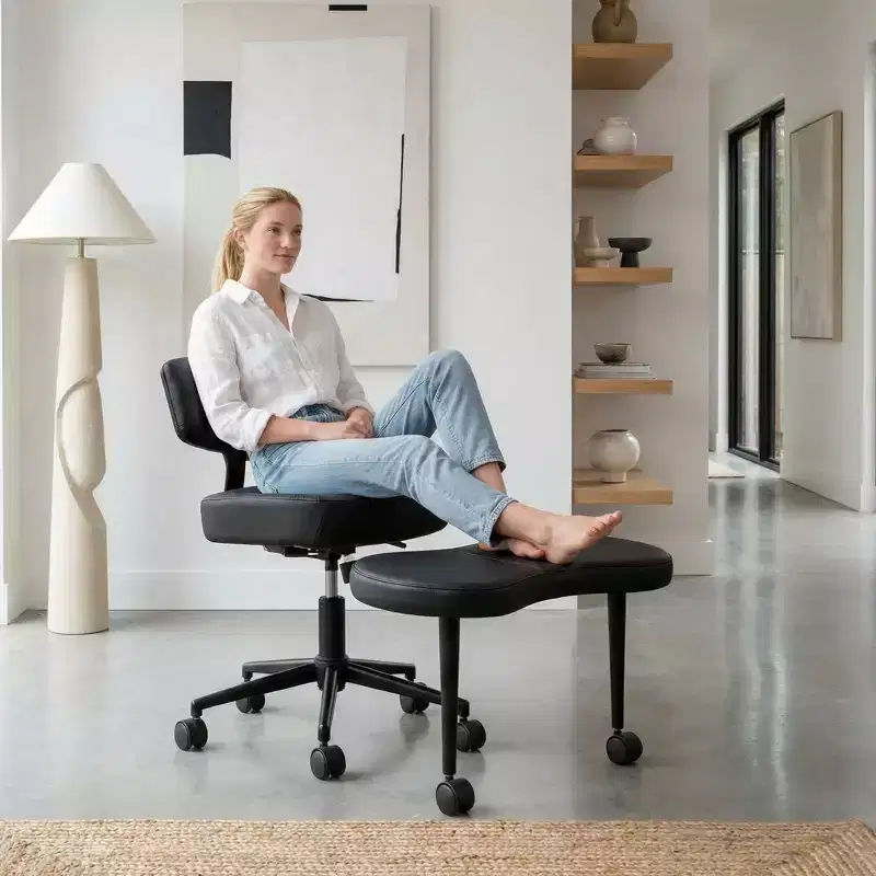 JIONJOY Ergonomic Cross-Legged Meditation & Office Chair - 360 Swivel, Adjustable Height, Multi-Position Seat