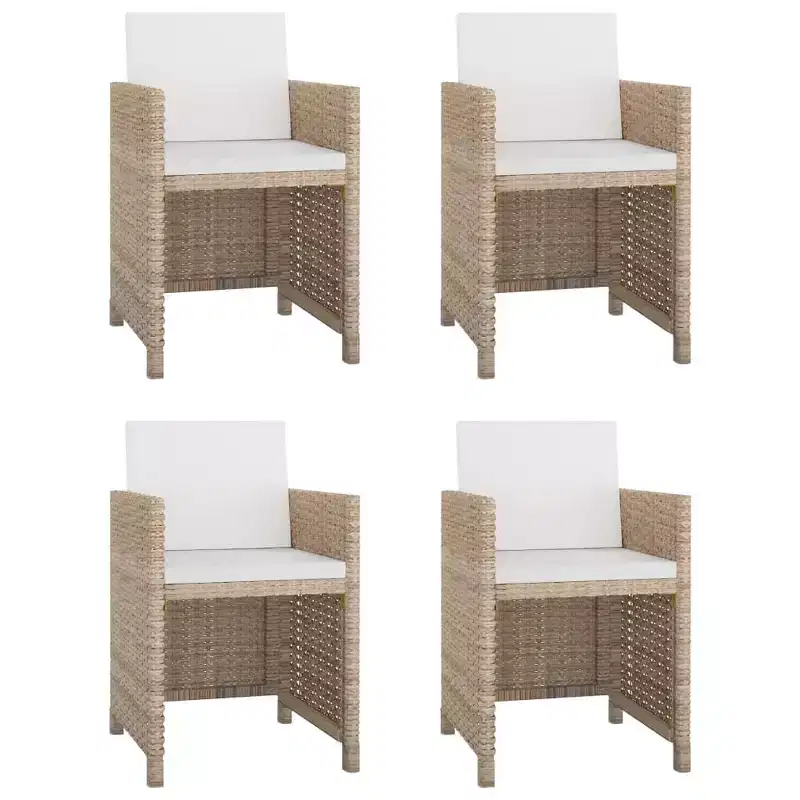 vidaXL Outdoor Dining Set PE Rattan Large Removable Covers