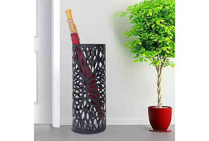Stand, Holder, Steel Round Rack Freestanding, for Canes Walking Sticks, Black