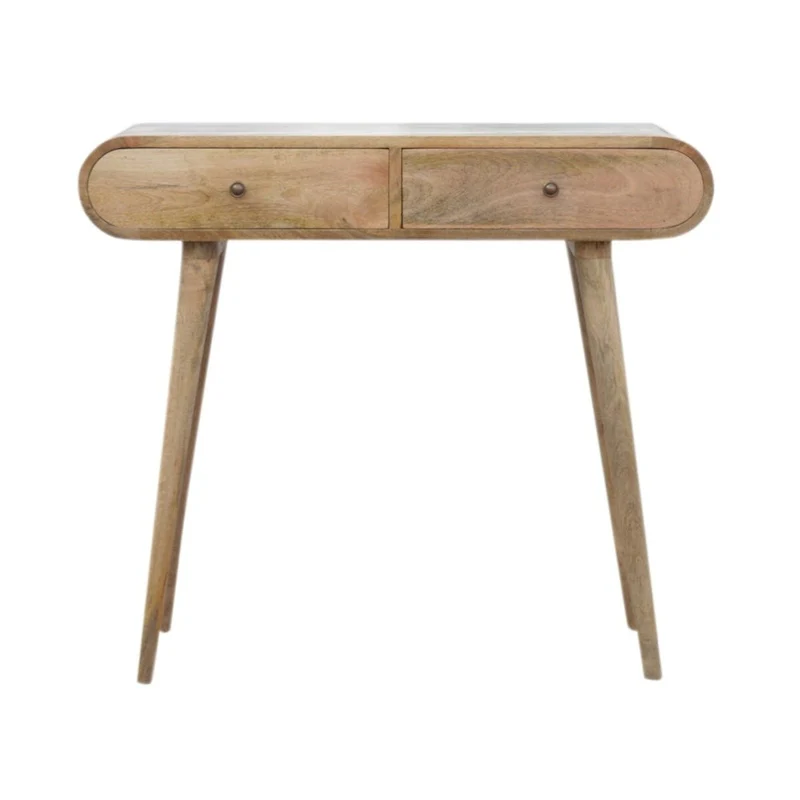 London Solid Mango Wood Console Table | Nordic-Inspired Design
