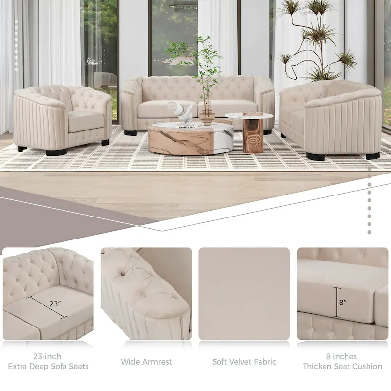 64.3 Velvet Upholstered Loveseat Sofa,Modern Loveseat Sofa with Thick Removable Seat Cushion,2-Person Loveseat Sofa Couch