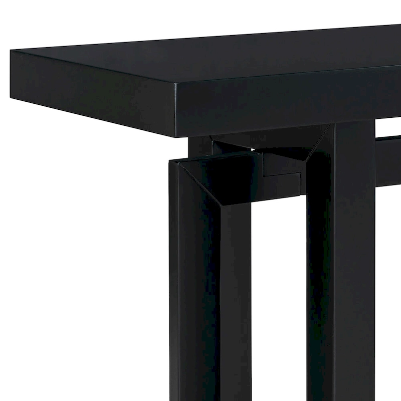 Console Table with Industrial-inspired Concrete Wood Top