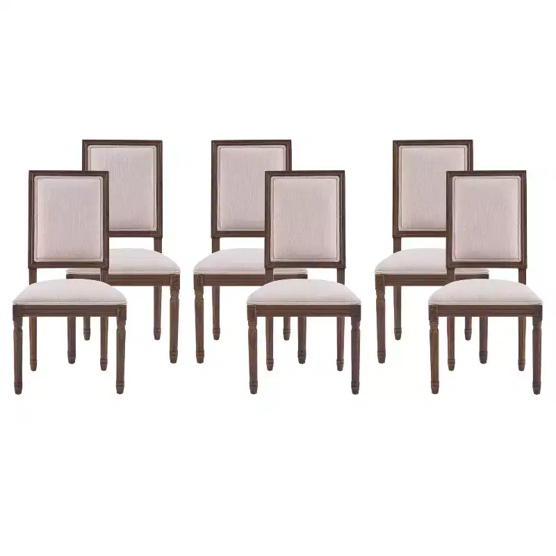 Christopher Knight Home Carina French Country Rubberwood Upholstered Dining Chair (Set of 6)