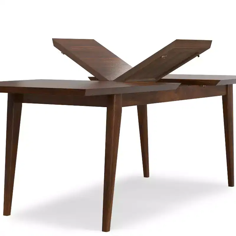Tierney 66-84 inch x 40 inch Rectangle Mid-Century Modern Extendable Dining Table