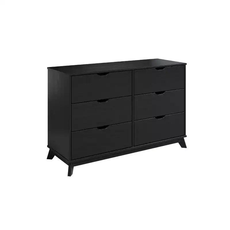 Pensy Solid Wood Mid-Century Modern 6 Drawer Dresser - Powell