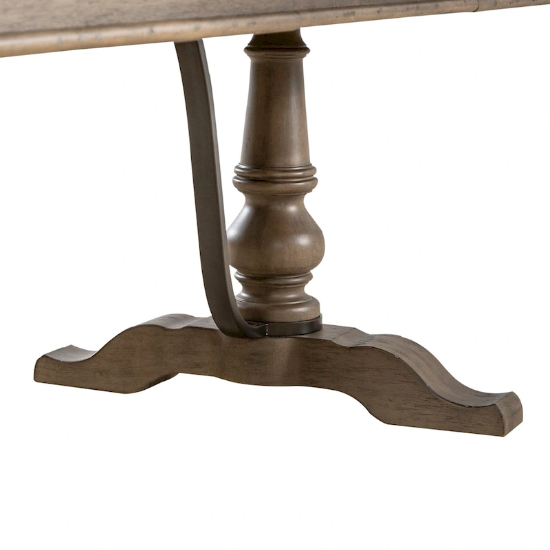 Americana Farmhouse Dusty Taupe Trestle Table