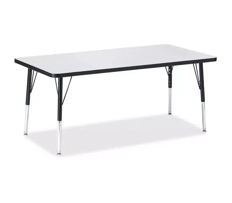 Jonti-Craft Berries Elementary Height Color Edge Rectangle Table 30 x 60 in Black