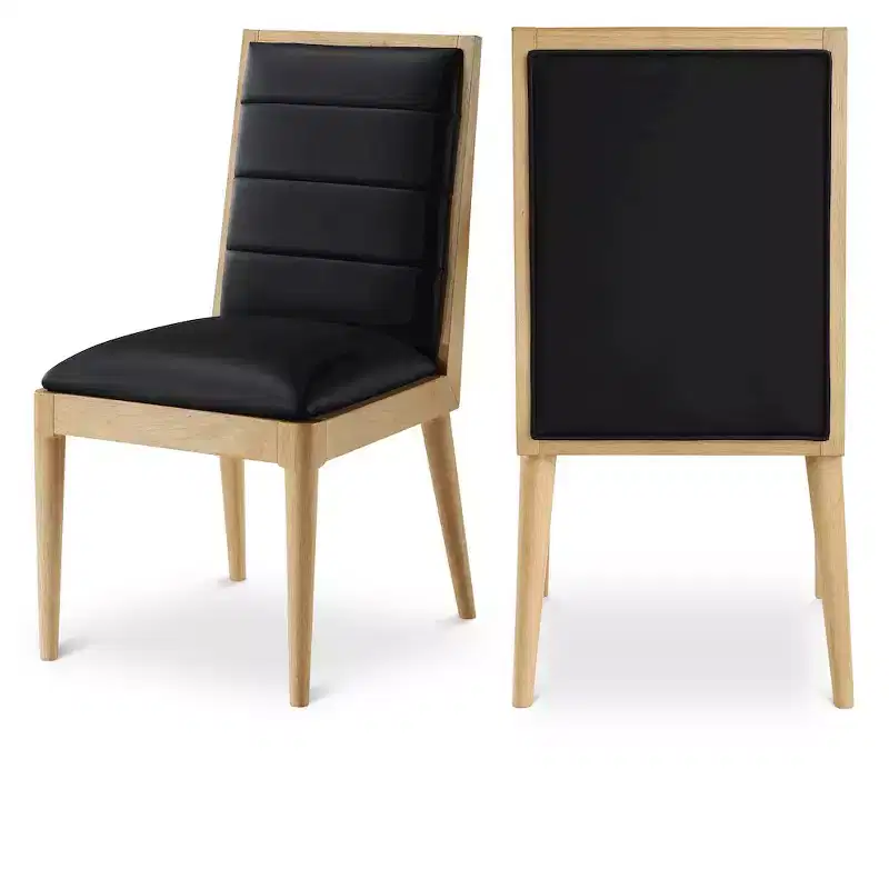 Meridian Furniture,Bristol Vegan Leather Dining Chair, Set of 2