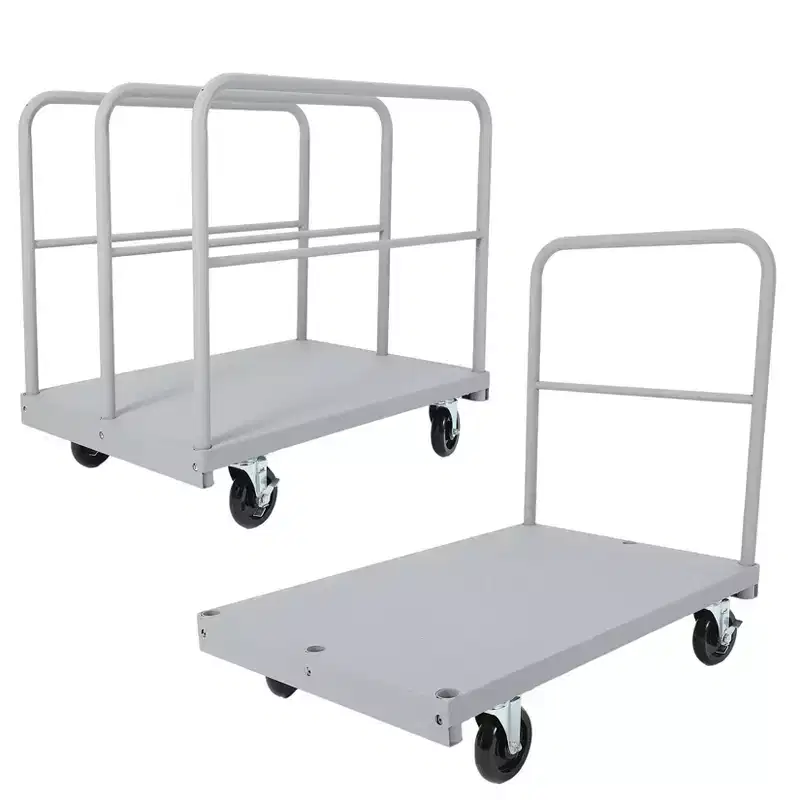 2-in-1 Heavy Duty Steel Panel Truck Cart with 36x24in Platform - 2200 lb Steel Frame, Quick-Convert Panel/Flatbed, 360 Locking Casters