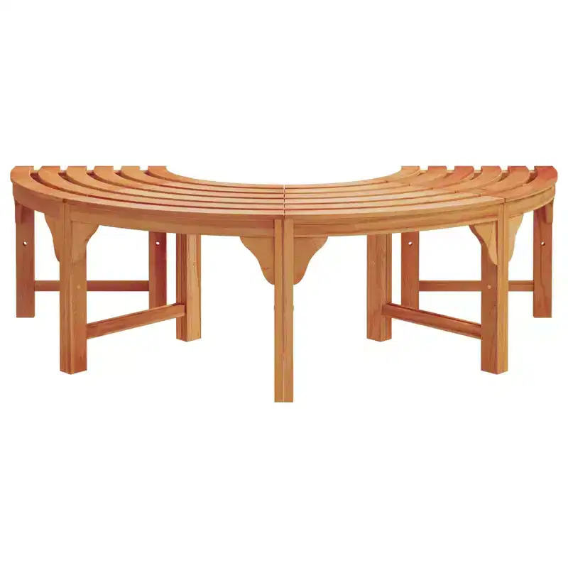 vidaXL Tree Bench 2 pcs Natural 160 x 80 x 45cm Solid Eucalyptus Wood