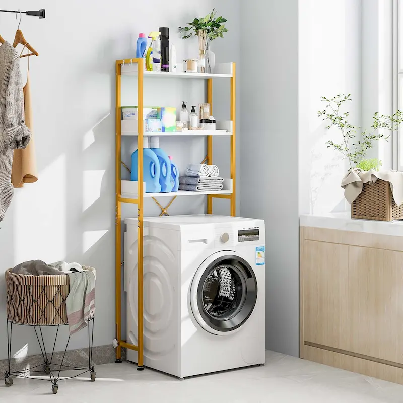 Costway 3-Tier Over-The-Toilet Bathroom Shelf Metal Frame Space Saver - See Details