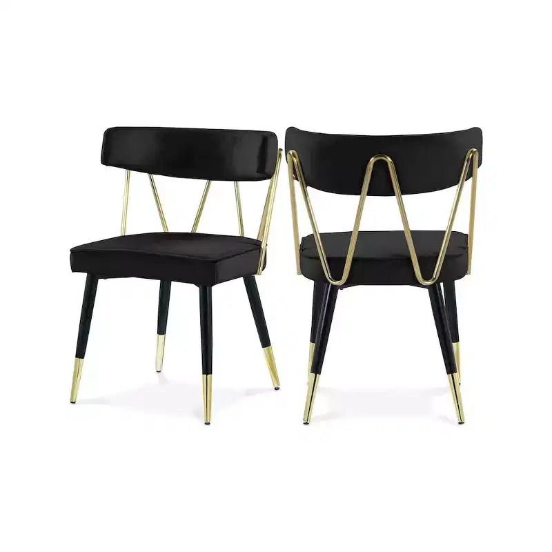 Meridian Furniture Rheingold Velvet Dining Chair, Set of 2
