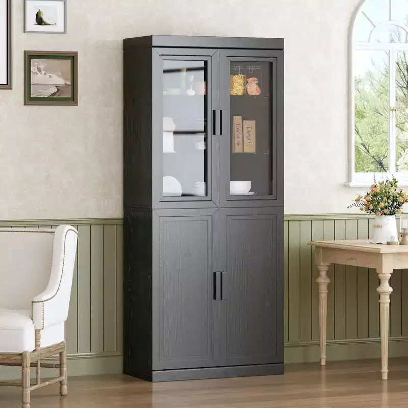 Freestanding Wood Pantry Cabinet