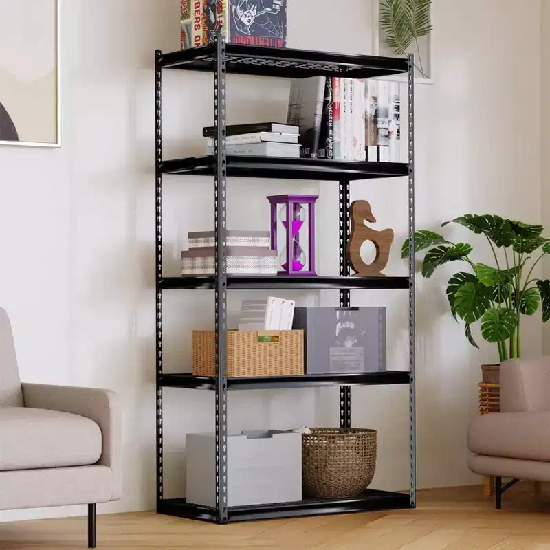5-Tier 36"x18"x72" Steel Boltless Shelving Load 4000lbs with Wire Deck Dark Gray