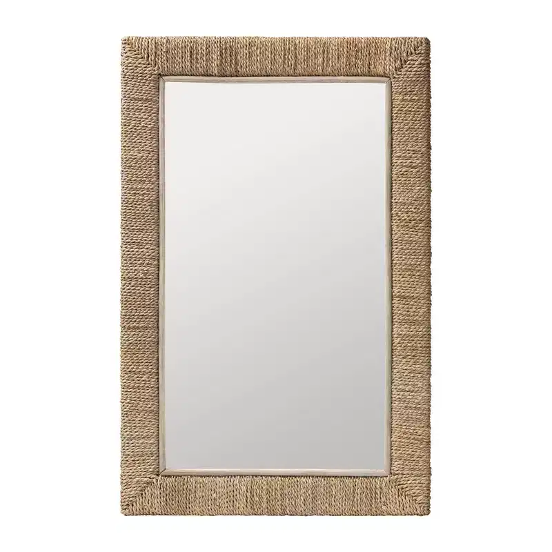 Natural Seagrass Rectangular Wall Mirror