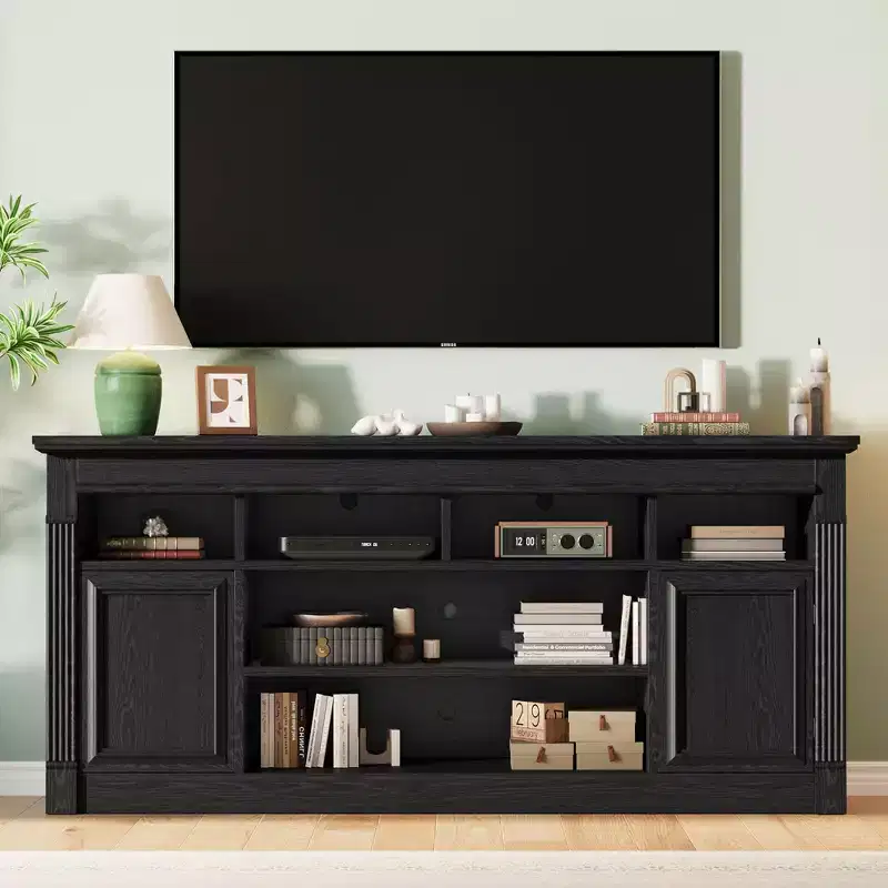 58 TV Stand for up to 75 inch TV, 33 Tall Entertainment Center, Farmhouse TV Stands Media Console for Living Room