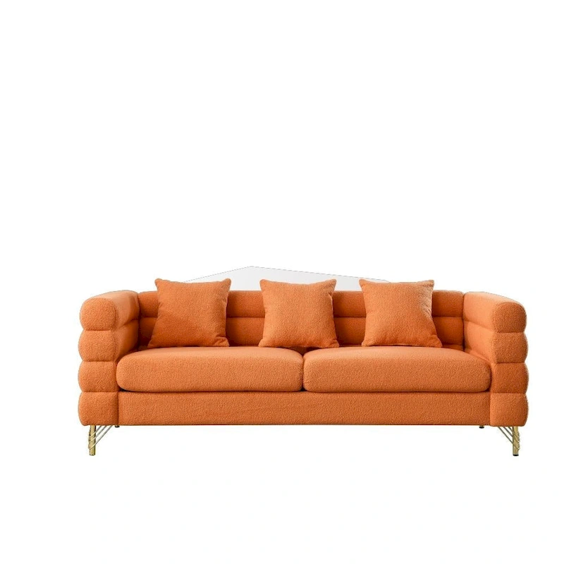 Fabric 3-seater Sofa with 3 Pillows