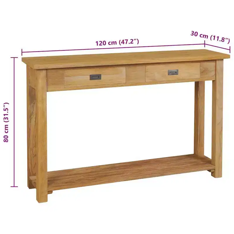 Console Table Natural Wood Solid Teak