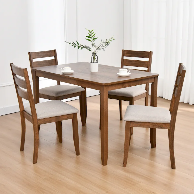 Caramel / Grey / Black Square Dining Table, Seats 4, 47
