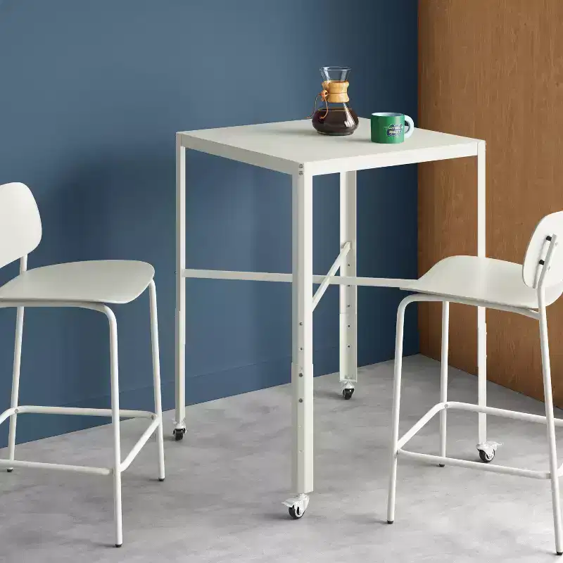 Adjustable Bistro Dorm Table Off-White