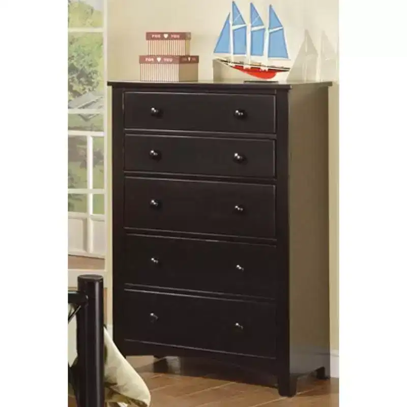Okak Modern 5/2-Drawer Chest of Drawers, Tall Bedroom Dresser or Nightstand with Wood Veneer