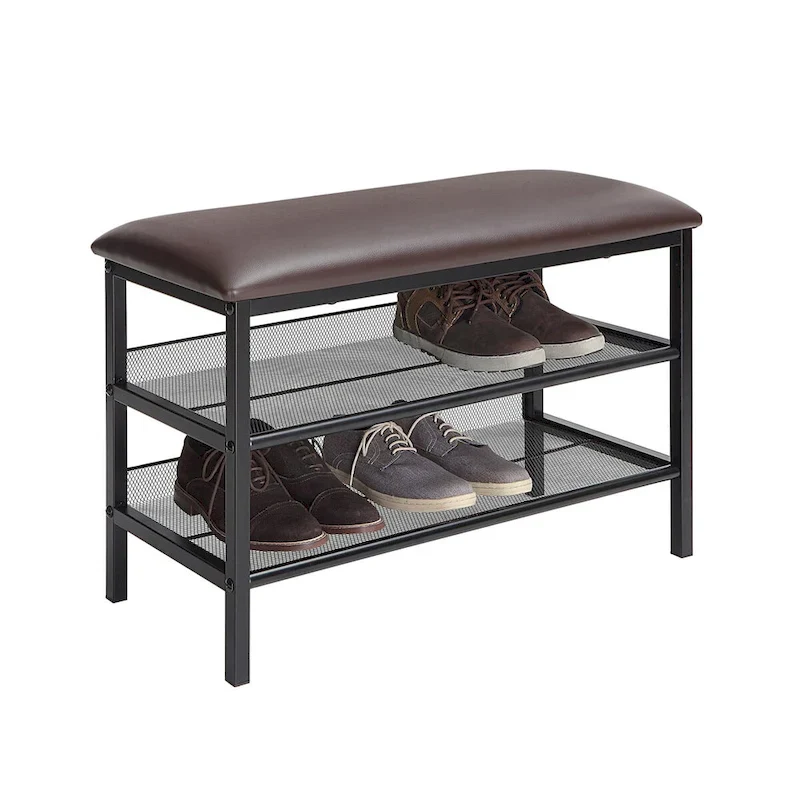 Black Heavy-Duty Storage Bench, 1-2 Person, 31.3