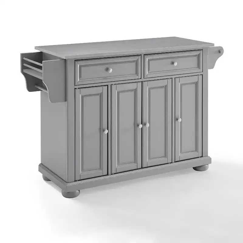 Stainless Steel Top Kitchen Island Cart with Storage