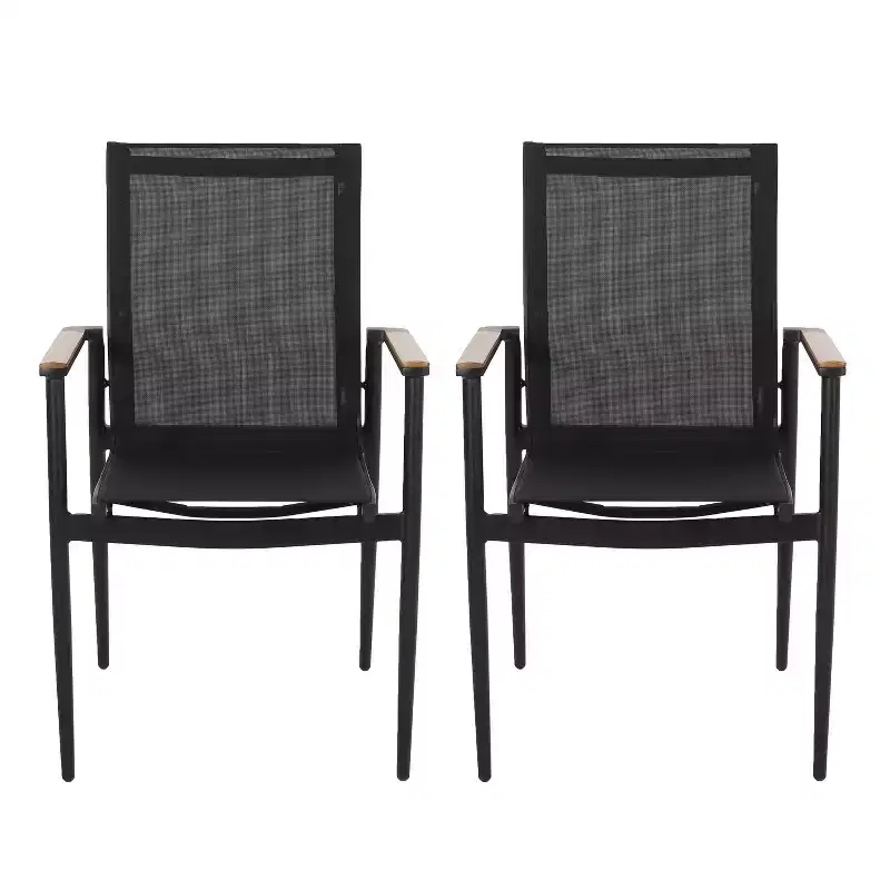 Christopher Knight Home Dorothy Modern Outdoor Mesh and Aluminum Dining Chairs