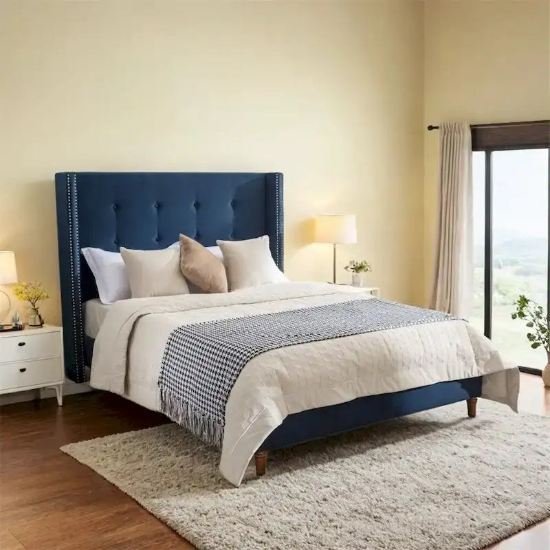 Upholstered King Bed with 54