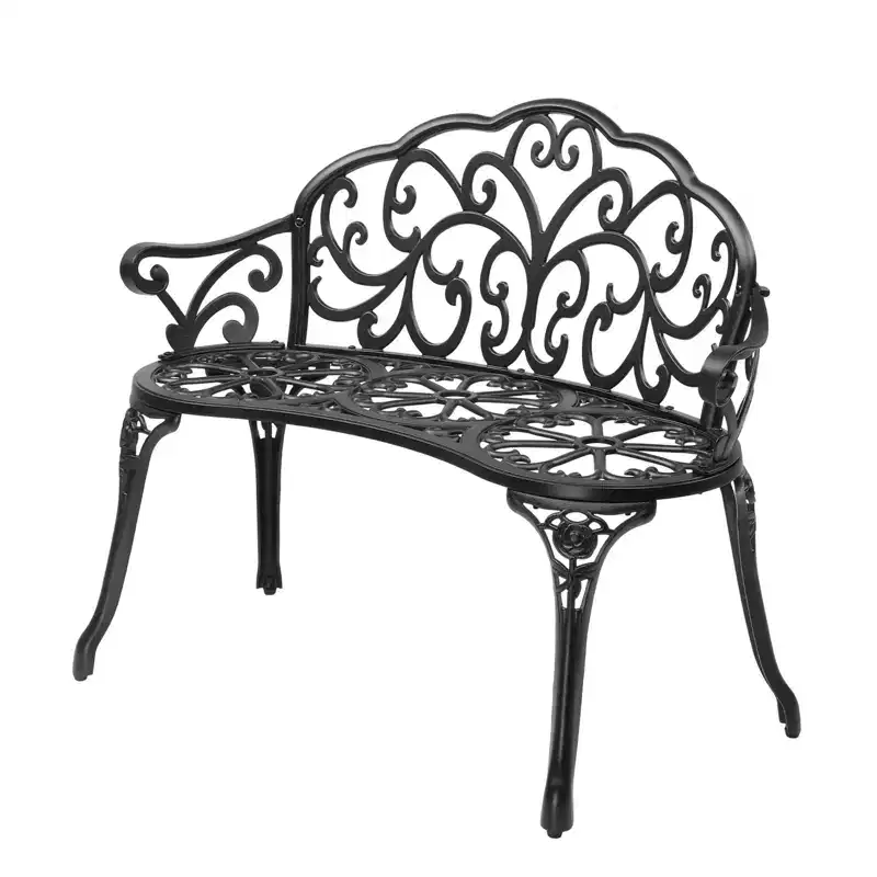 Karl Home | 38.5-Inch Cast Aluminum Garden Bench