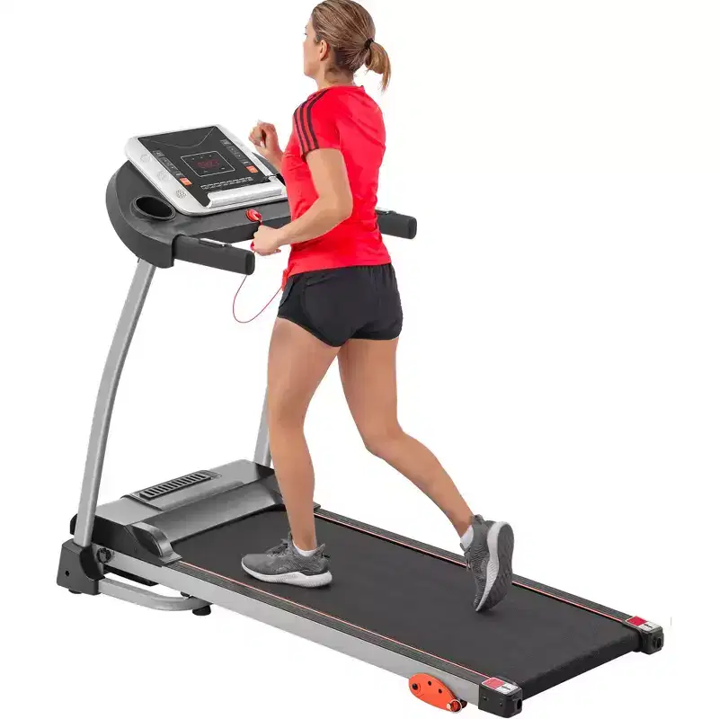 Okak 2.5HP Easy Folding Treadmill with Device Holder & Pulse Sensor, Walking Pad with 3-Level Incline Adjustable, Compact Treadmill, Black