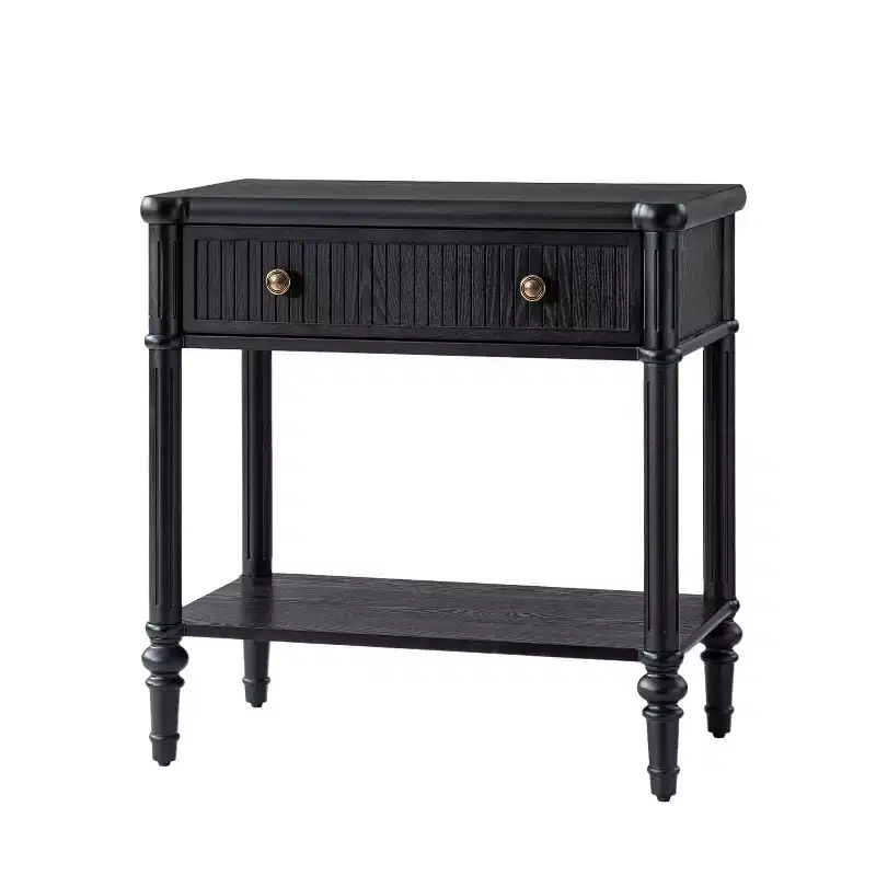 Godefroy 26 Tall 1-Drawer End Table | HULALA HOME-BLACK