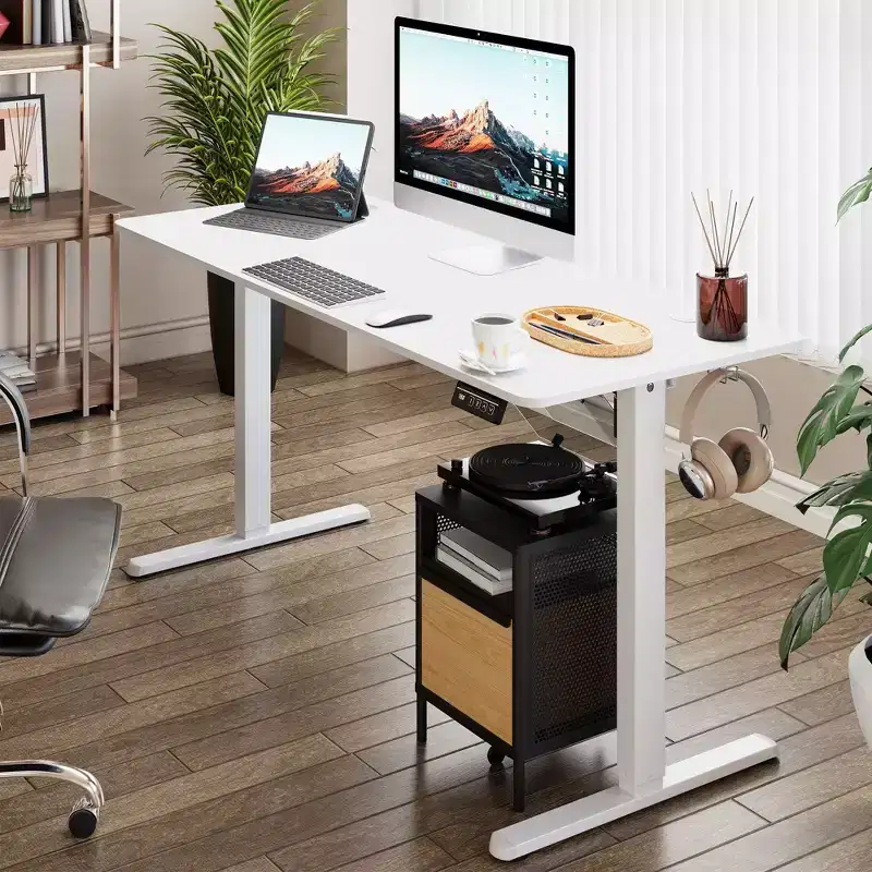 Celebalcony 55 Adjustable Height Standing Office Desk, Computer Workstation PC Work Table with 2 Memory Preset Buttons