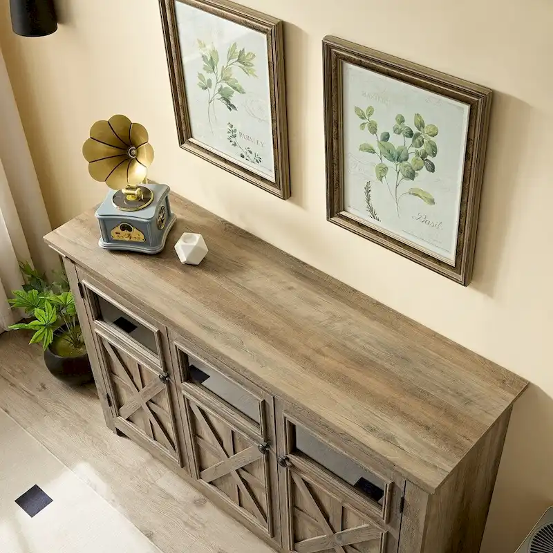 Farmhouse Buffet Sideboard Cabinet