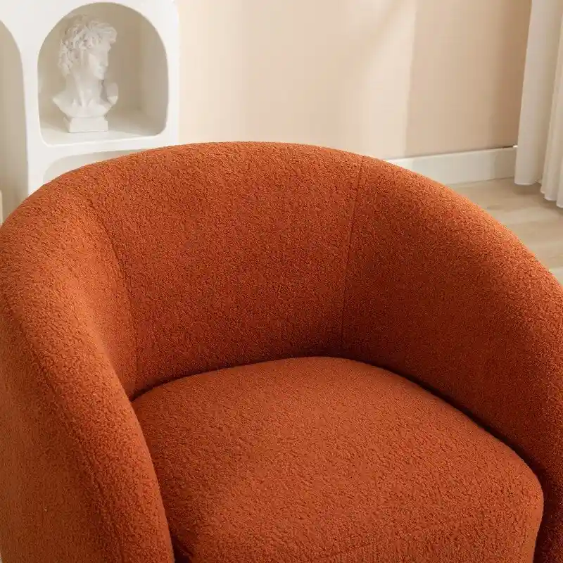 SEYNAR Modern Glam Upholstered 360 Degree Swivel Accent Armchair