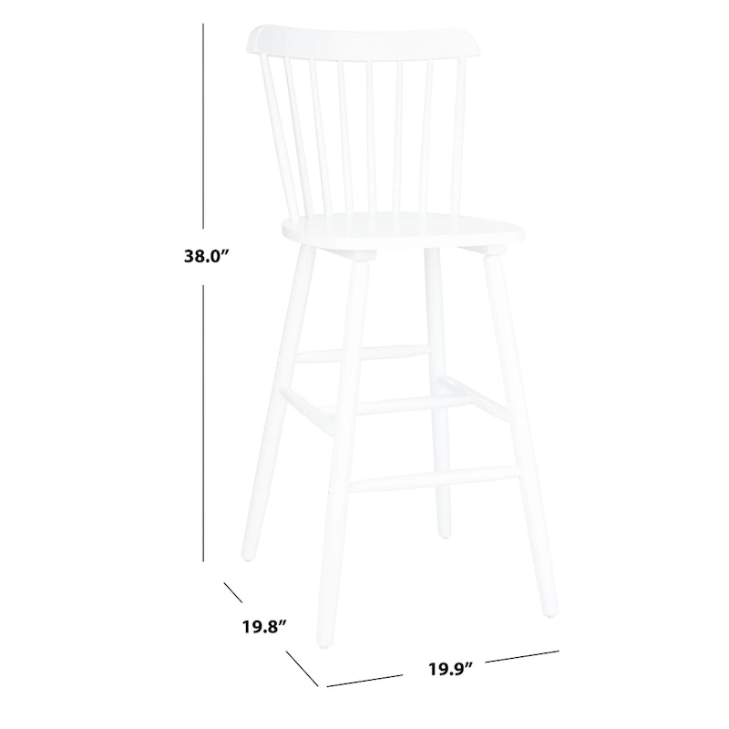 SAFAVIEH Aida 30-inch Spindle Farmhouse Bar Stool (Set of 2) - 19.9 x 19.8 x 38 - 20Wx20Dx43H