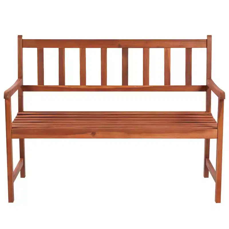 Garden Bench Natural Wood Solid Acacia wood, Fabric (100% polyester)