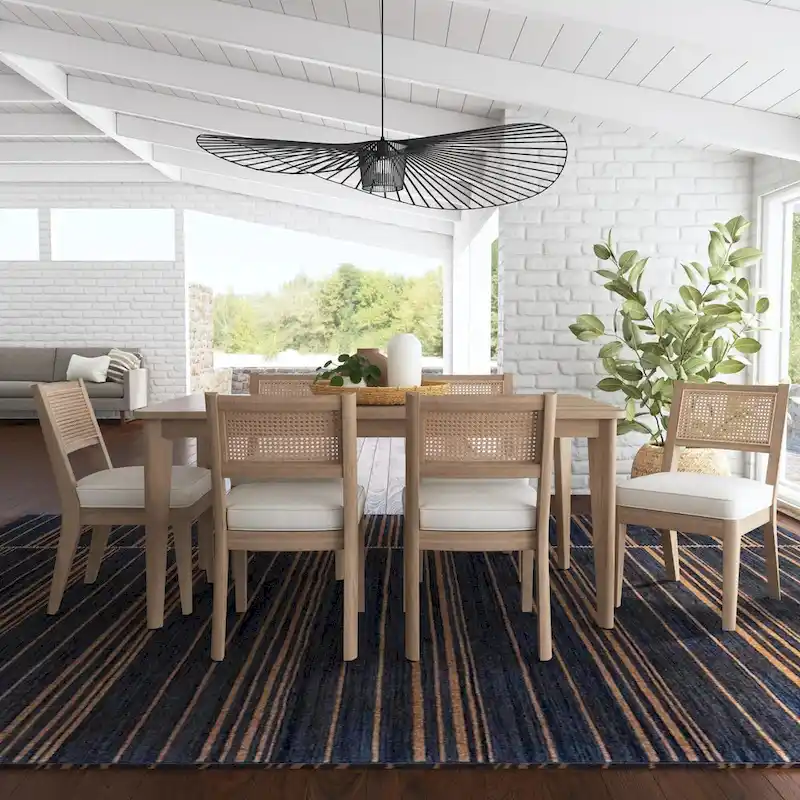 Brentwood 7-Piece Brown Wood Rectangle Dining Set by Homestyles