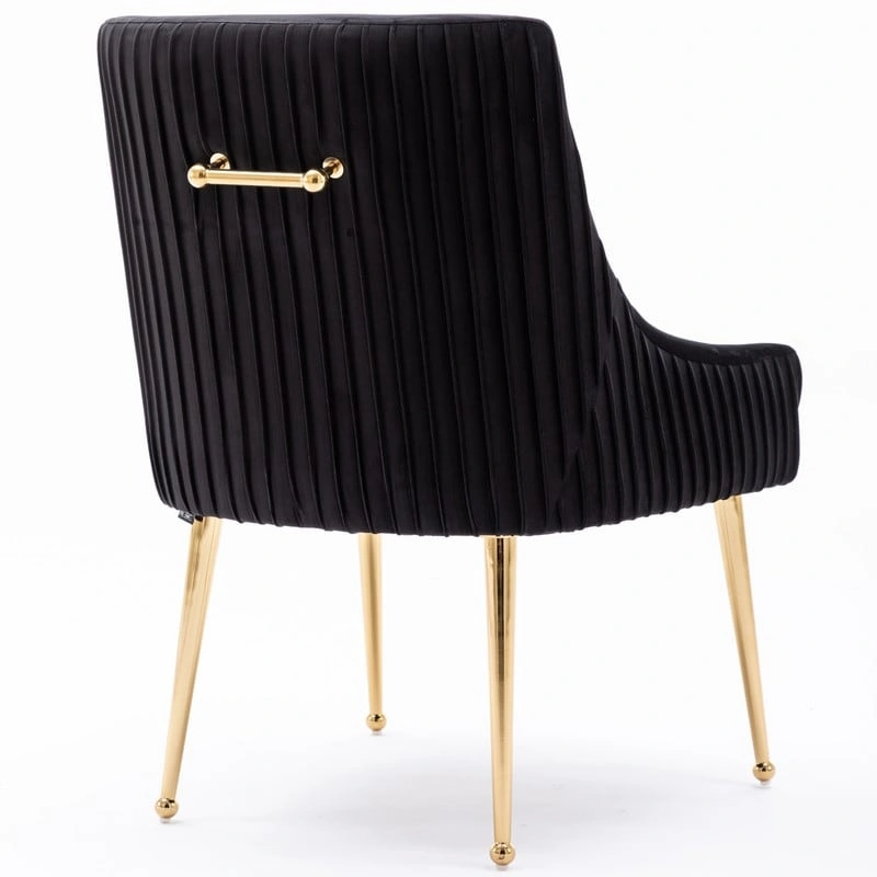 SEYNAR Mid Century Velvet Accent Dining Chair Set of 2 with Rear Handle