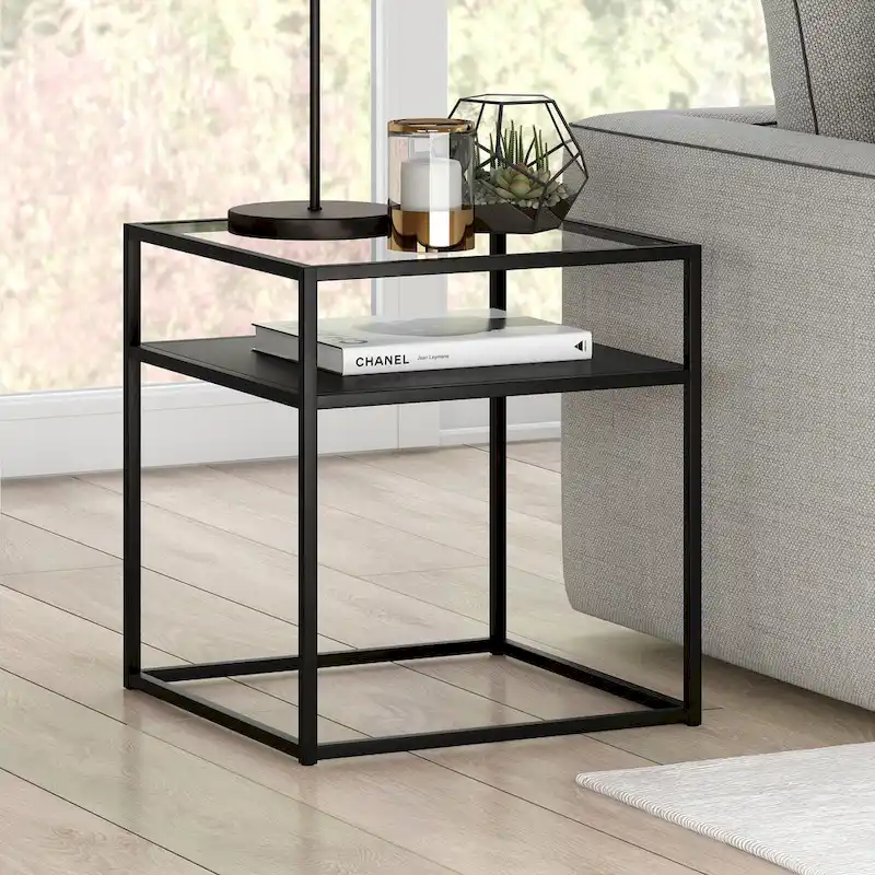 Side Table Blackened Bronze Finish