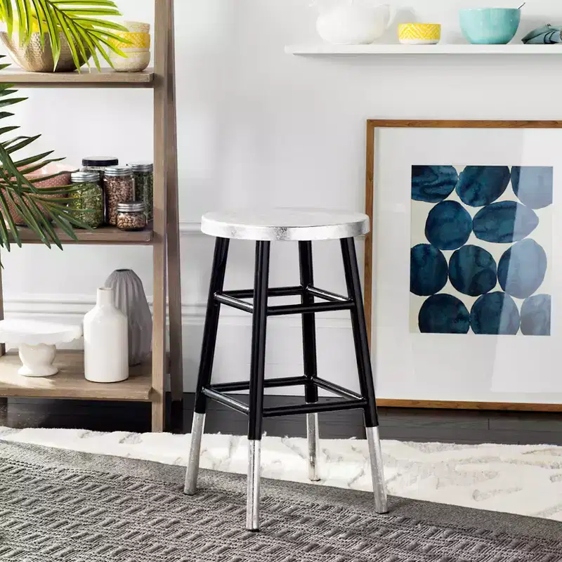 Silver Dipped Counter Stool