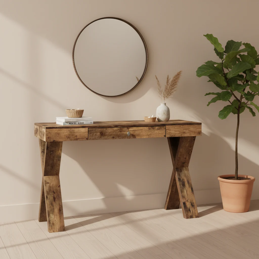 No-Tools Student Desk with Charging Station and Shelves, Espresso
