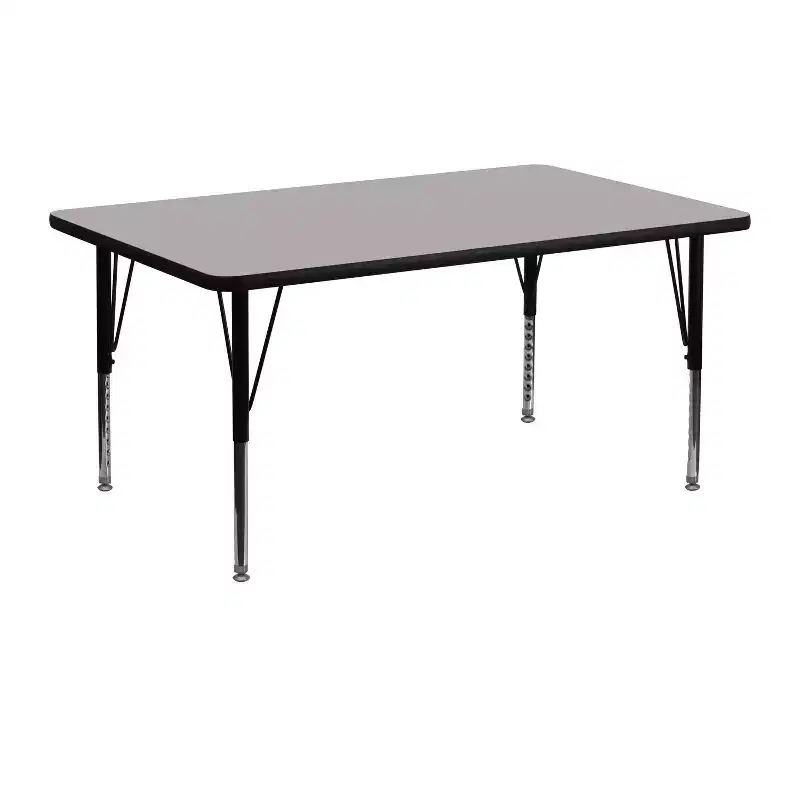 Flash Furniture 24''W x 48''L Rectangular HP Laminate Activity Table - Height Adjustable Short Legs