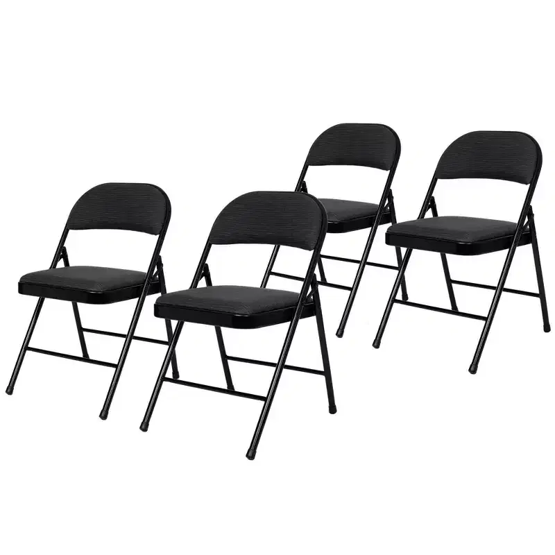 Set of 4 Fabric Padded Folding Chairs - Hampden Furnishings