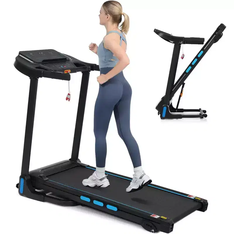 NAYSAYE Foldable Treadmill 3.5HP Hydraulic System with Incline for Home Running and Walking Workouts, Black, 48.23*19.69*41.14