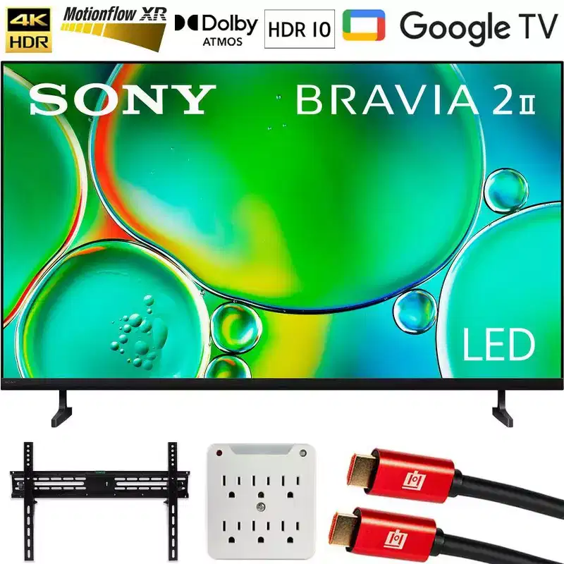 Sony BRAVIA 2 II 50 4K HDR Smart LED Google TV with Mount & Accessories